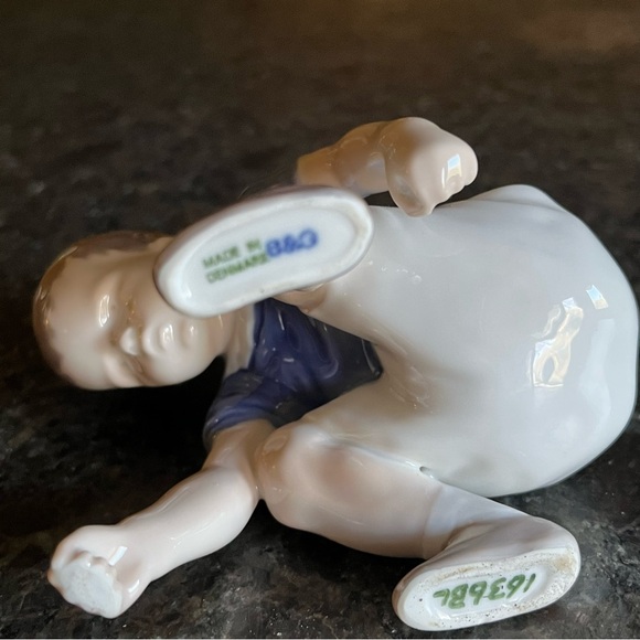 2 pc Bing & Grondahl Denmark Boy 1636BL and Goose 1902 - Picture 8 of 12